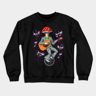 Hippie Mushroom Guitarist Crewneck Sweatshirt